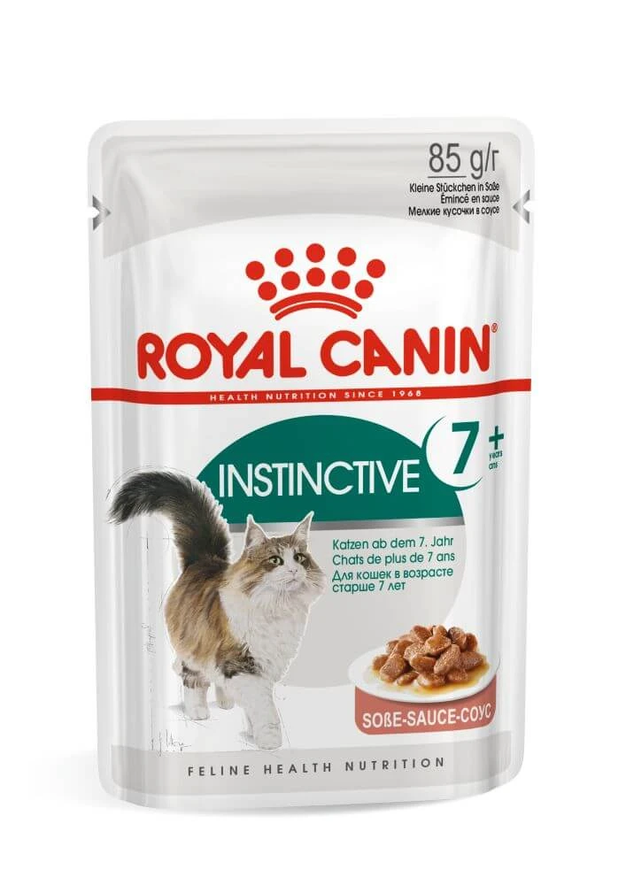ROYAL CANIN Instinctive 7+, Nassfutter für Katzen, (in Sauce), 85g