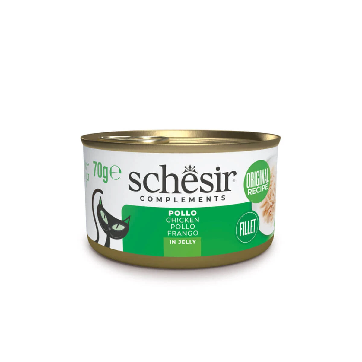 SCHESIR Complementary In Jelly, Huhn, Katzennassfutter in Dosen, (in Aspik), 70g