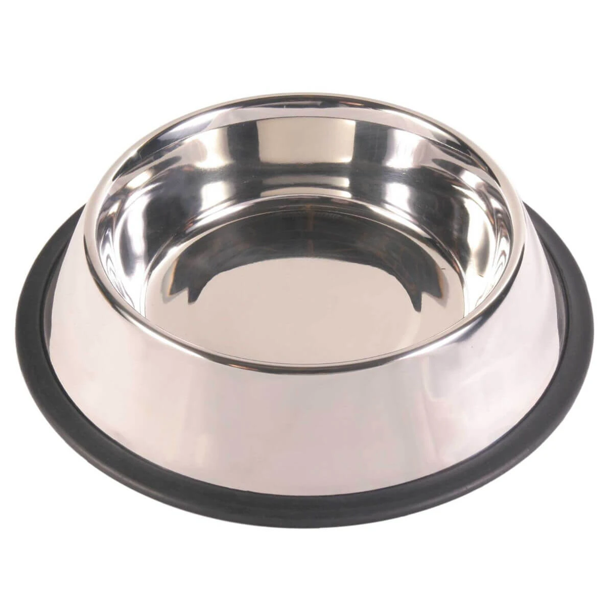 TRIXIE, Hundenapf, rund, rutschfest, Edelstahl, silber, M-L(1.75l, ⌀30cm)