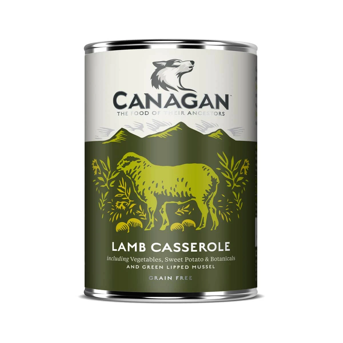 CANAGAN Lamb Casserole, XS-XL, Lamm, getreidefreies Nassfutter in Dosen für junge und erwachsene Hunde, (in Suppe), 400g