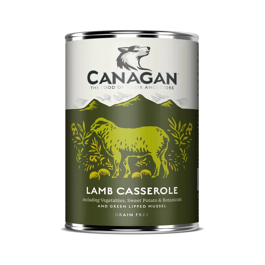 CANAGAN Lamb Casserole, XS-XL, Lamb, canned grain-free wet food for junior & adult dogs, (in soup), 400g
