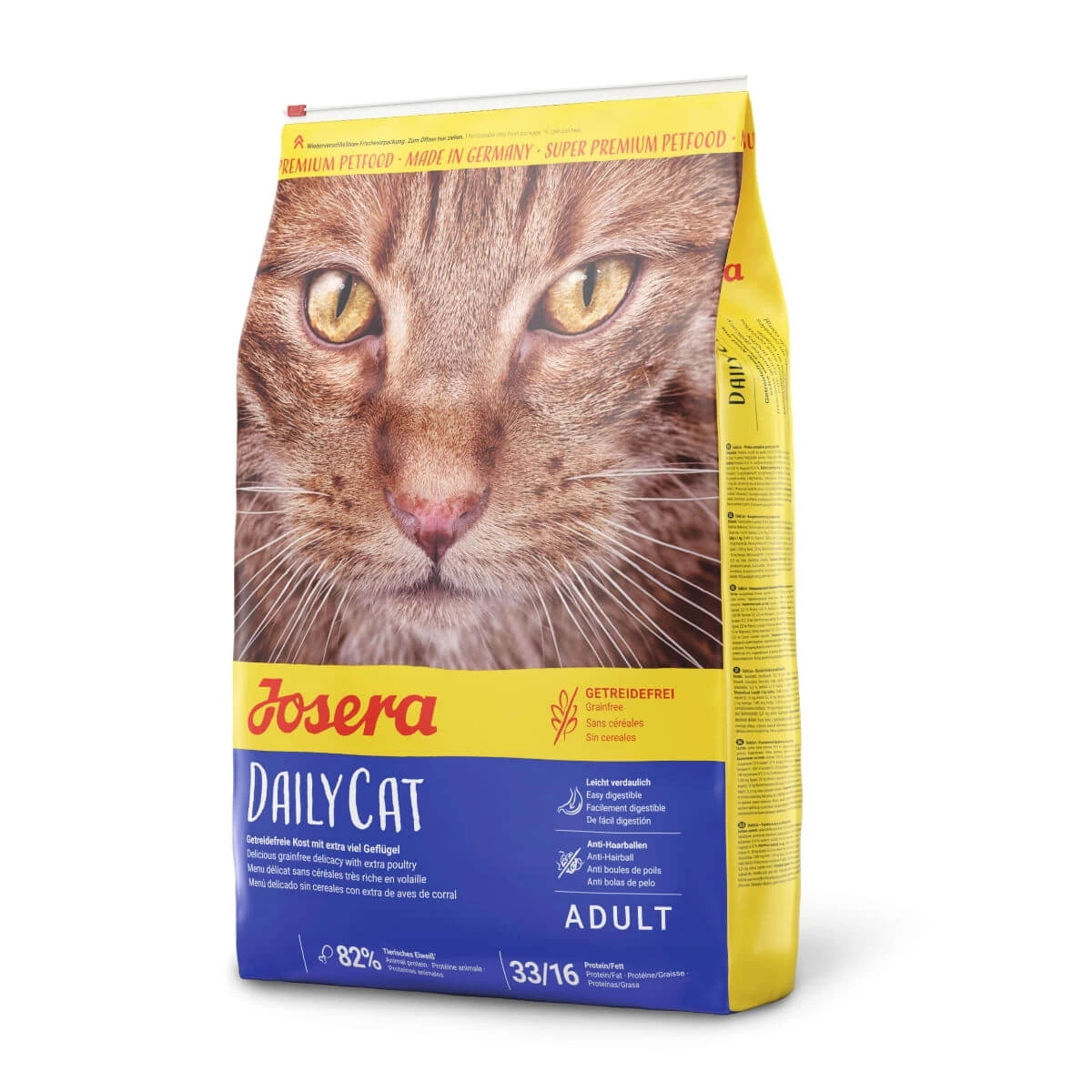 JOSERA Dailycat, Huhn, getreidefreies Katzentrockenfutter, 2kg