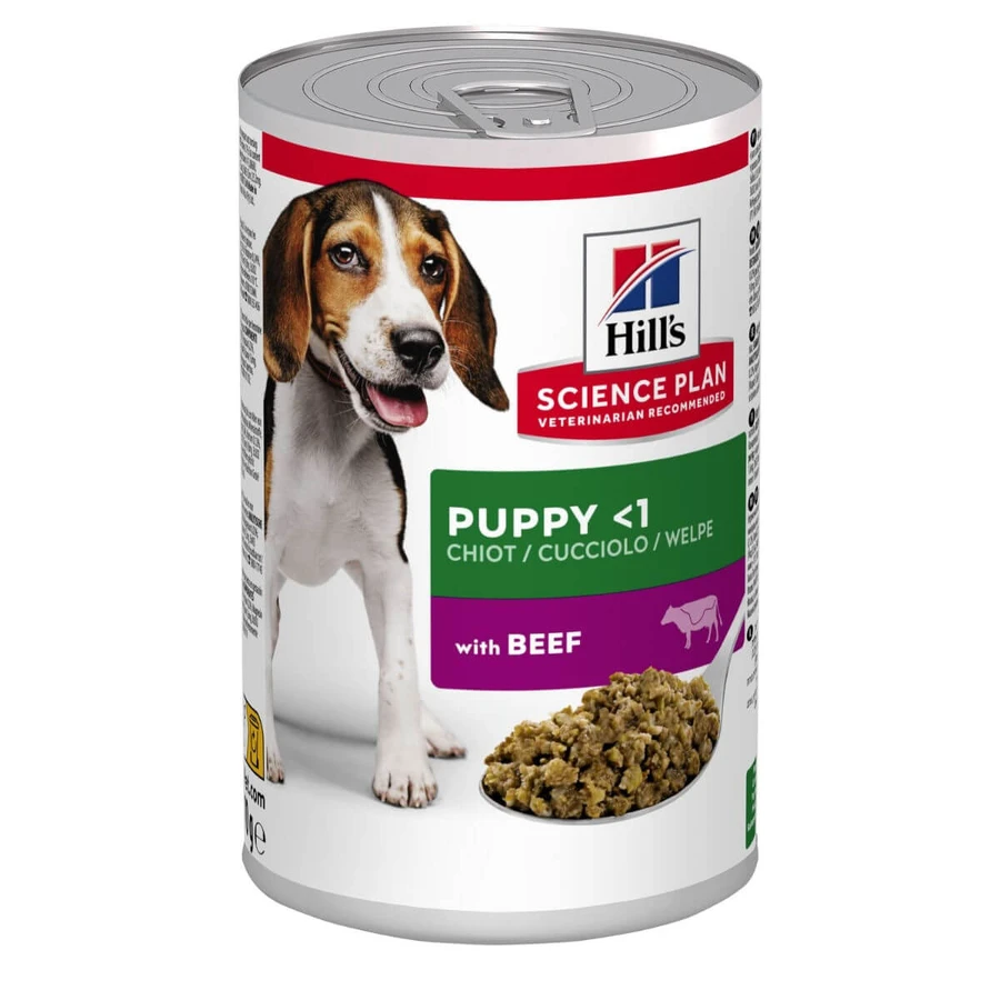 HILL'S Science Plan Puppy, XS-XL, Wołowina, mokra karma w puszce dla młodszych psów, (w galarecie), 370g: ceny i cechy