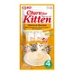 INABA Churu Kitten, Chicken, sachet, tube, grain-free rewards junior cats, (puree), 56g
