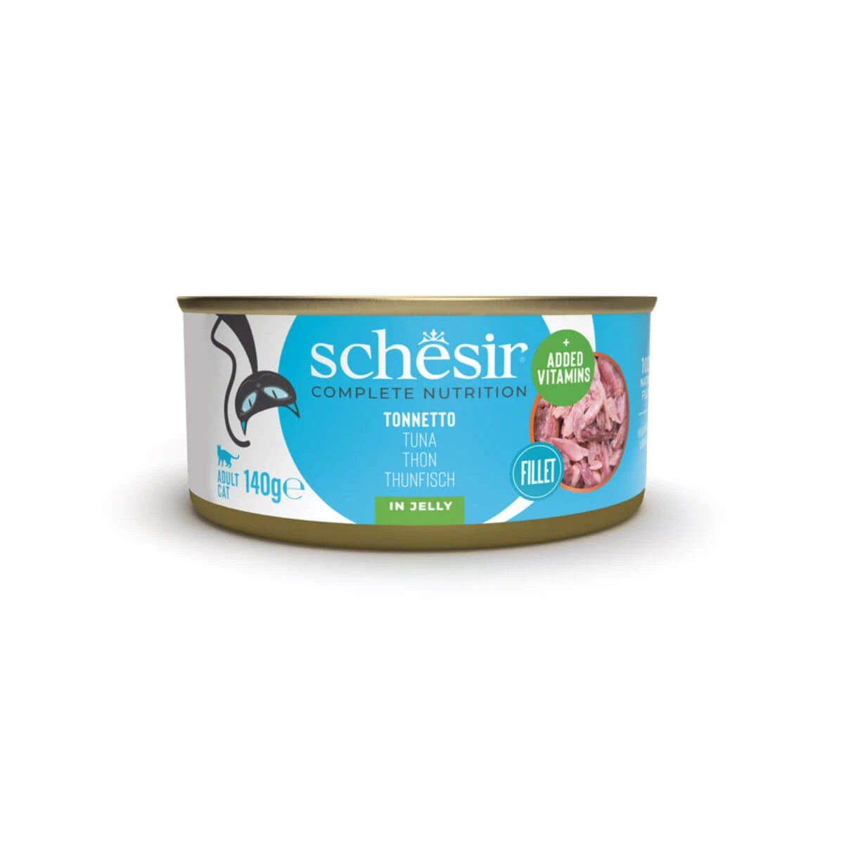 SCHESIR Complete Nutrition, Thunfisch, Katzennassfutter in Dosen, (in Aspik), 140g