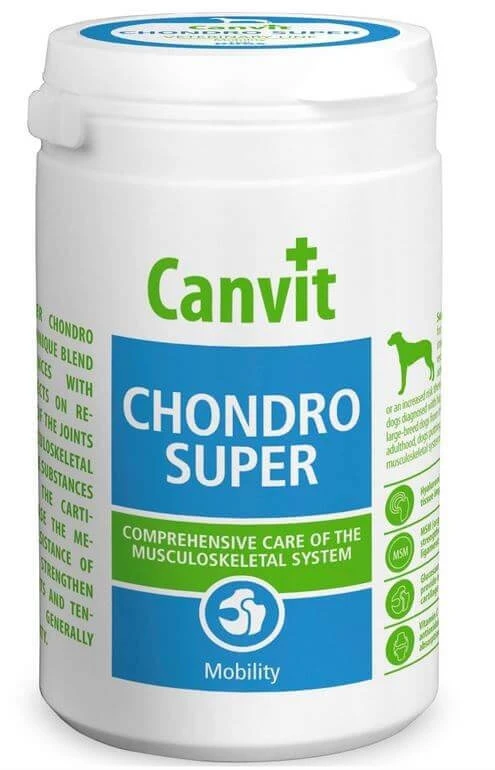CANVIT Chondro Super, XS-S, Gelenksystemergänzung für Hunde, Flasche, 500g