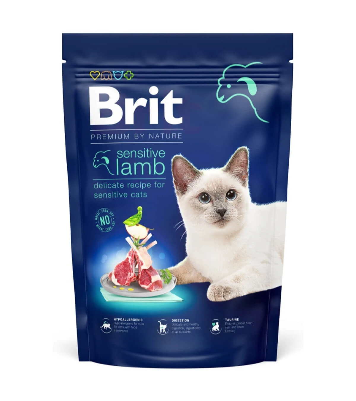 BRIT Premium by Nature Sensitive, Lamm, Katzentrockenfutter, Verdauungsempfindlich, 800g