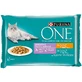 PURINA One Sensitive, Pollo/Atún, sobre mixto comida húmeda para gatos, sensibilidades digestivas, (en salsa), 85g x 4