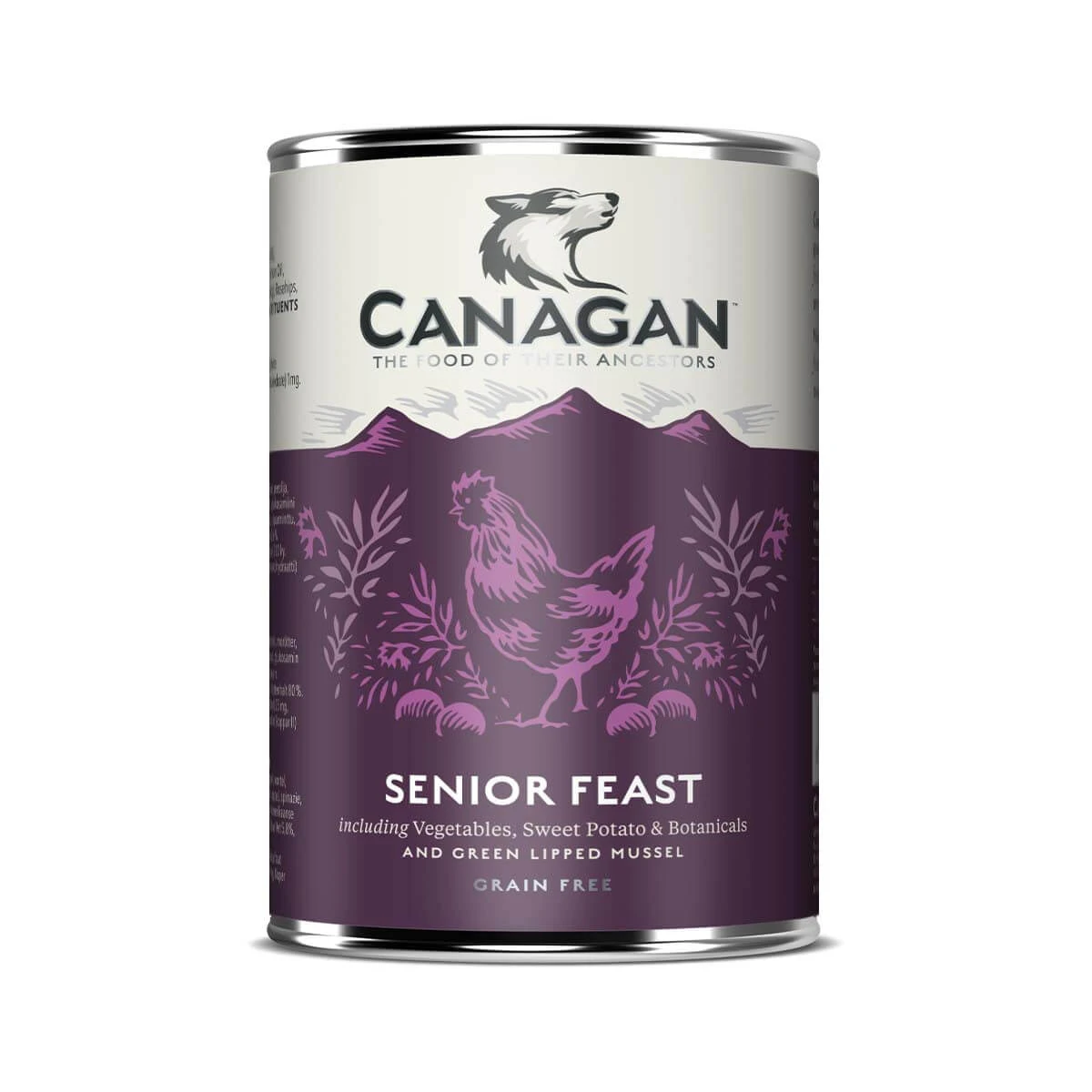 CANAGAN Senior Senior Feast, XS-XL, Huhn, getreidefreies Nassfutter in Dosen für ältere Hunde, (in Suppe), 400g