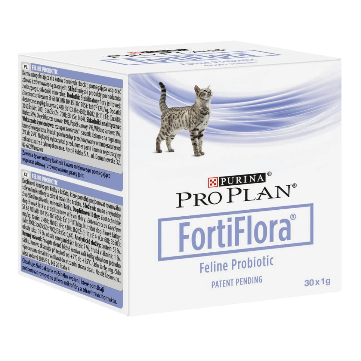 PURINA Pro Plan Veterinary Diets FortiFlora Feline, Nahrungsergänzungsmittel für Katzen, Verdauungsempfindlichkeiten, 1g x 30