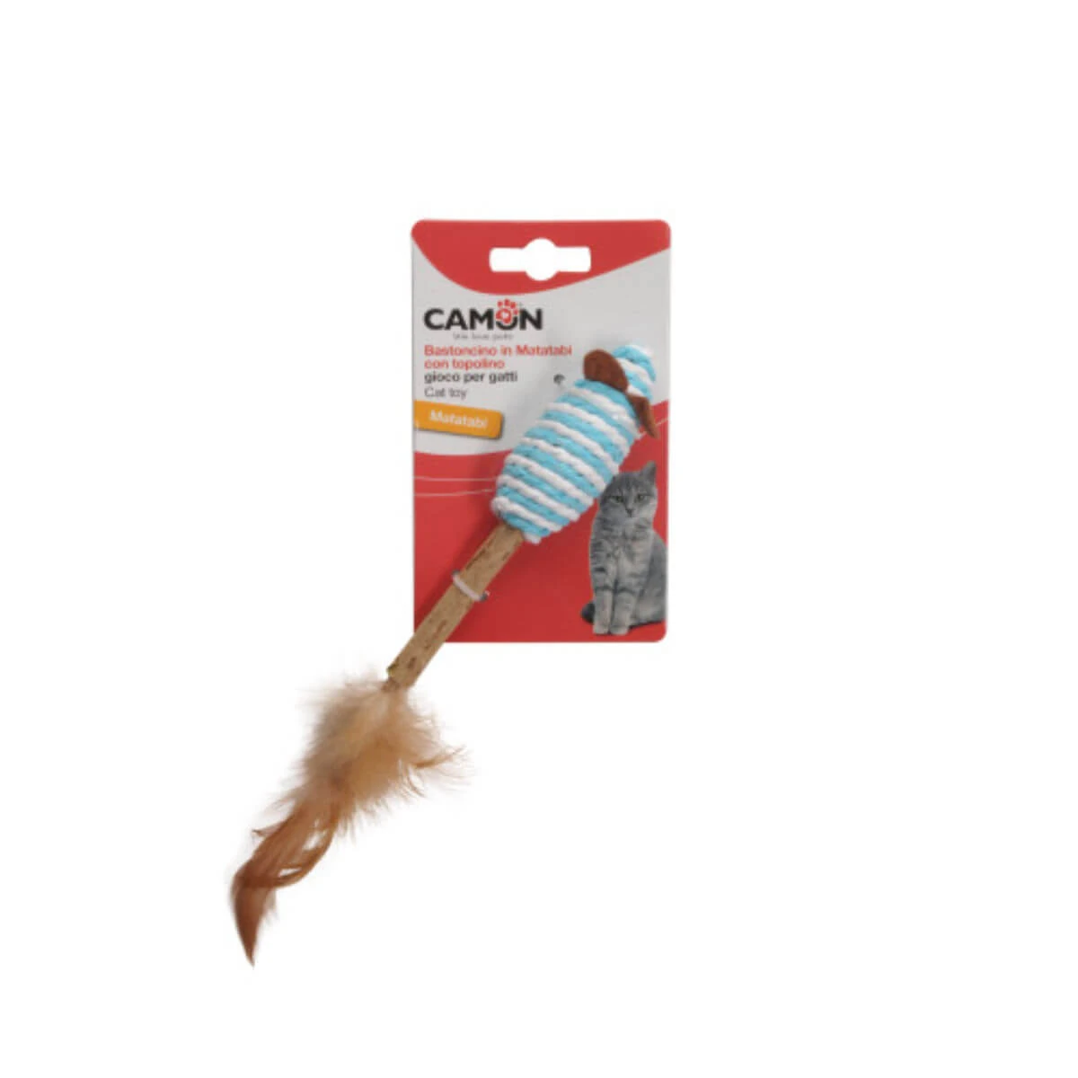 CAMON Matabi Matabi Maus, Stimulationsspielzeug, Katze pirscht sich an, körperliche Aktivitäten, Textil, multicolor, 14cm, 1St