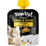YOWUP! Yoghurt Hair & Skin, Zalm, functionele beloningen voor junior & volwassen katten, huid & vacht, (topping), 85g