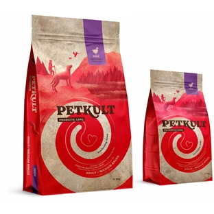 PETKULT Probiotics Adult Medium Breed, M, Eend en bruine rijst, droog hondenvoer, spijsverteringsstelsel & probiotica, 2kg
