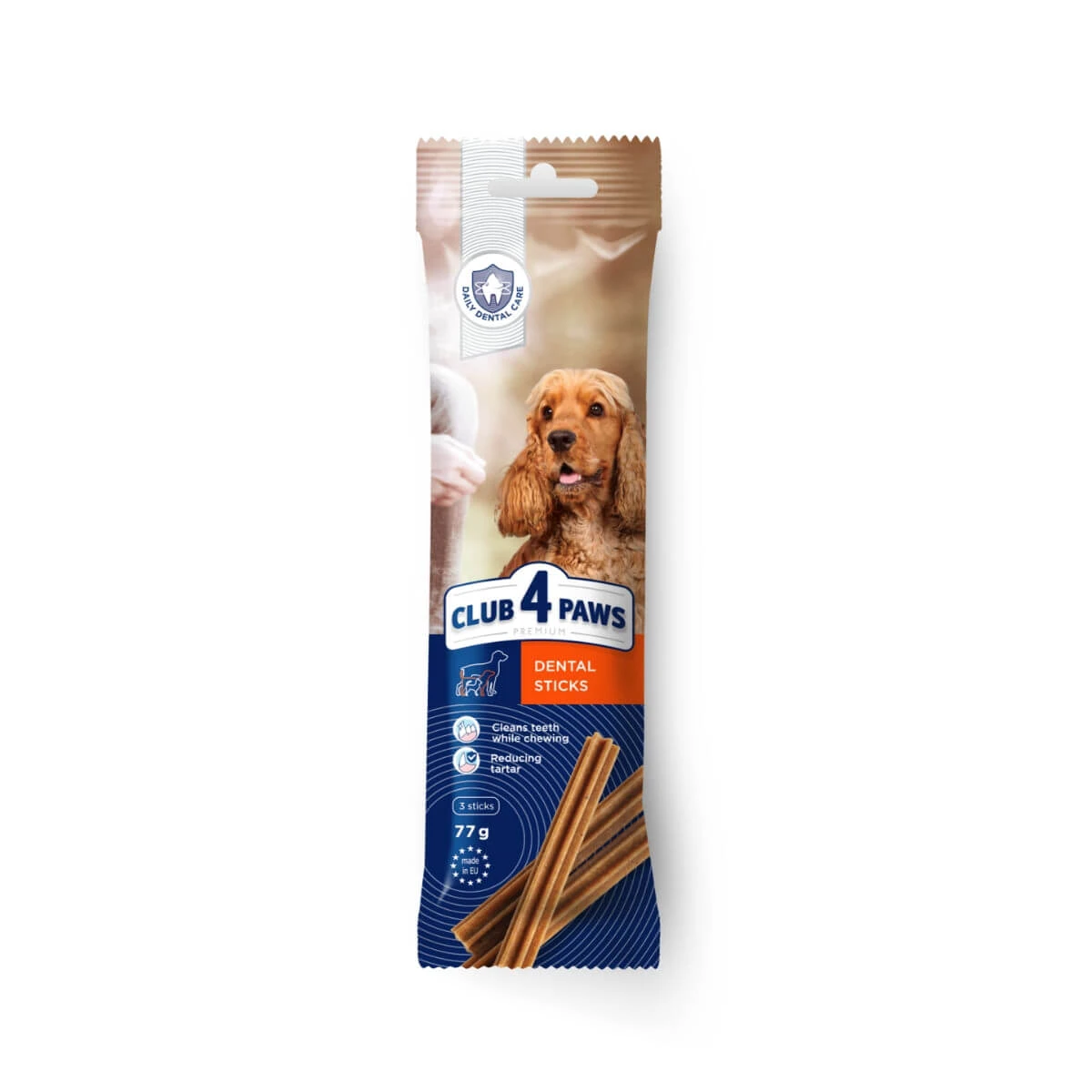 CLUB 4 PAWS Premium Dental Stick, Belohnungen für Hunde, Sticks, Zahnempfindlichkeiten, Huhn, 77g