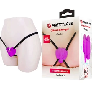 Pretty Love Masseur Clitoridien Heartbeat 10 Modes de Vibration Violet