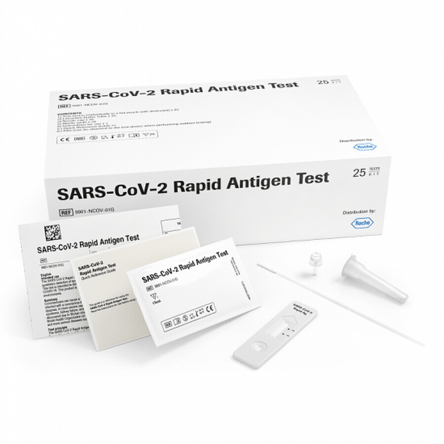 Test rapid antigen nazofaringian SARS-CoV-2, 25 bucati, Roche