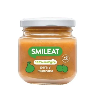 Barattolo di pere e mele Smileat, 130 gr.