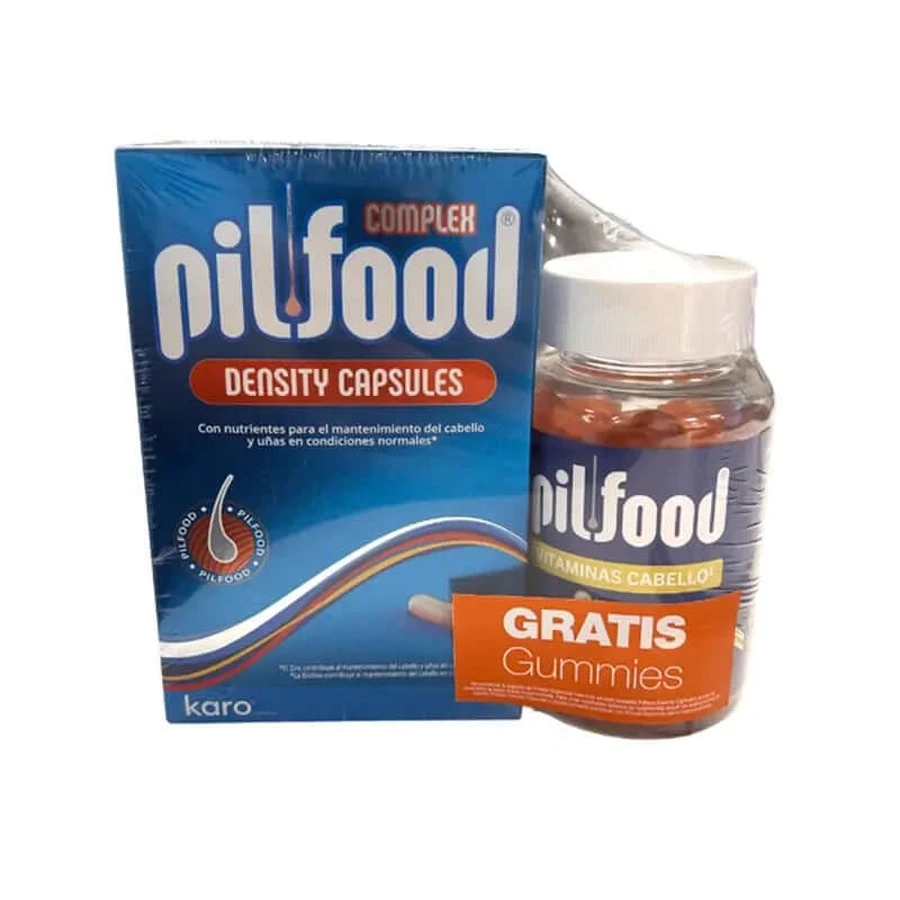 Pilfood Complex Densitate, 60 Capsule + Gummies Vitamine pentru păr