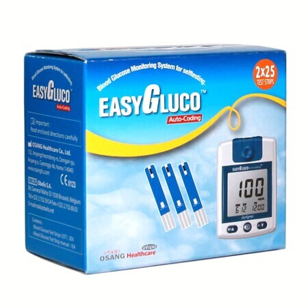 Teste Easy Gluco, 2x25, Oasang Healthcare