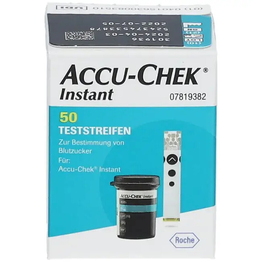 Accu-Chek Instant blood glucose meter tests, 50 pieces, Roche