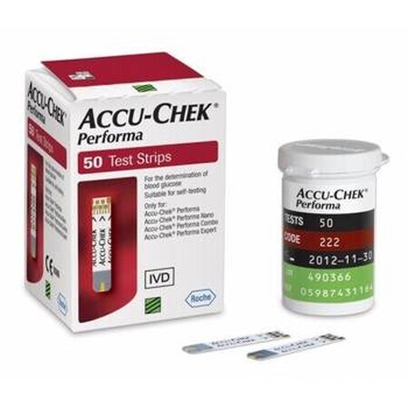 Blutzuckermessgeräte-Tests - Accu-Chek Performa, 50 Stück, Roche