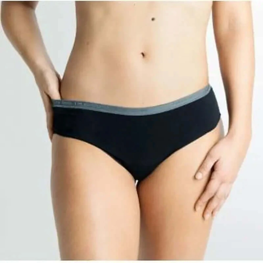 Cocoro Chiloți menstruali negru/gri cu flux abundent 1/Xs