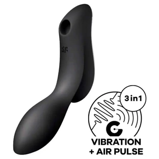 Stimolatore e vibratore Satisfyer Air Pulse Curvy Trinity 2 - Nero