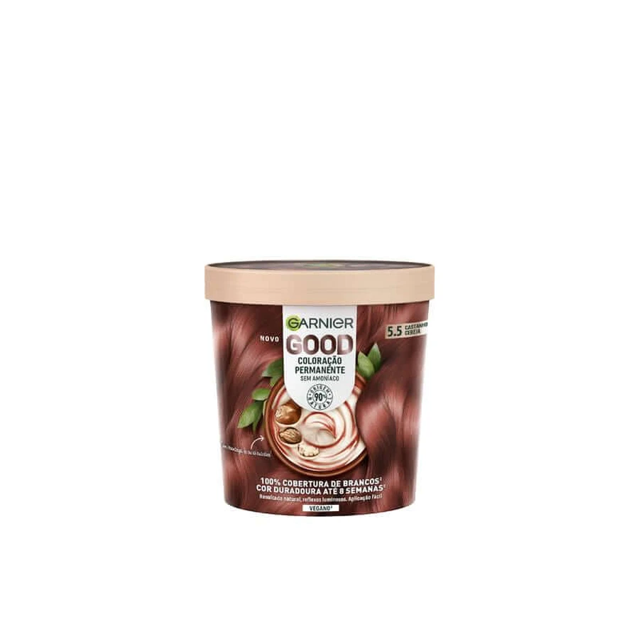 Garnier Goede Permanente Kleuring Ammoniakvrij, 90% Natuurlijke Oorsprong Tint 5.5 Kersenbruin