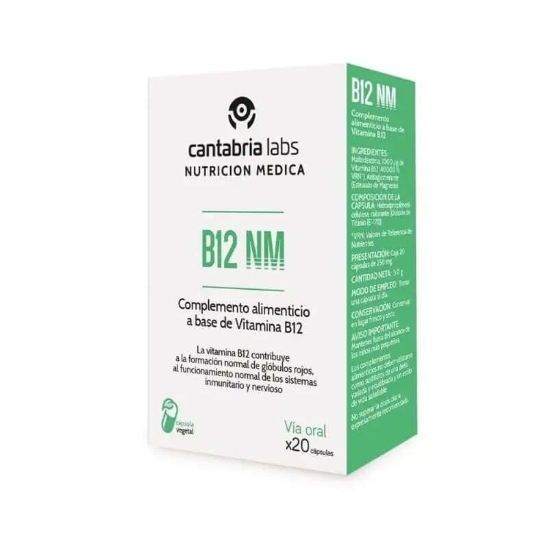 B12 NM 20 Kapseln, Cantabria Labs Medizinische Ernährung