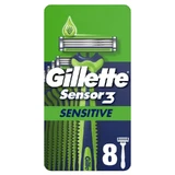 Gillette Sensor3 Sensitive Einwegrasierer Men's Lubricating Band, 8 Stück