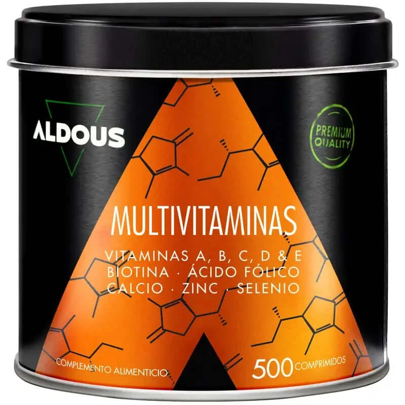 Aldous Bio Multivitamine Vitamin C, D, E, A, B-Vitamine, Biotin, Folsäure, Calcium, Zink, Selen, 500 Tabletten