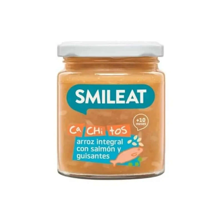 Smileat Tarrito Con Cachitos De Arroz Con Salmón Y Guisantes, 230 Gr