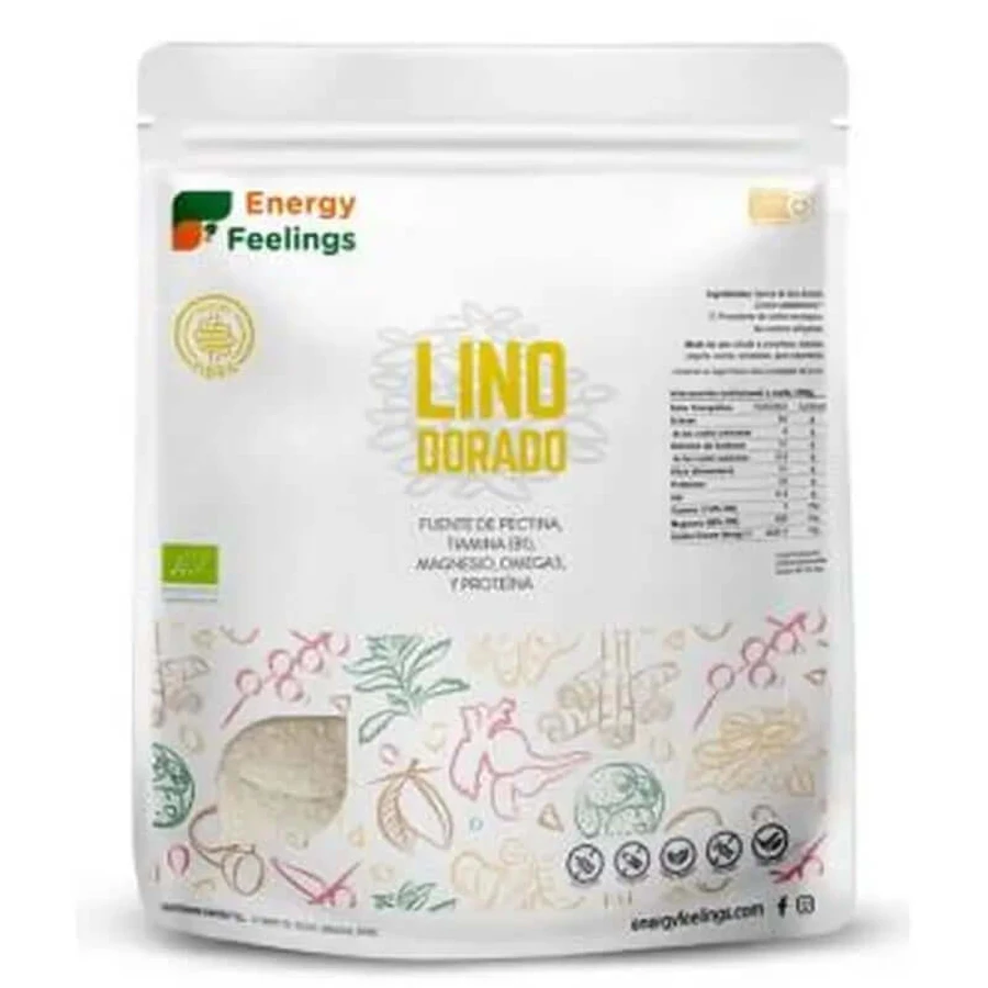 Energy Feelings Golden Flax Powder 500Gr. Eco Vegan Sg