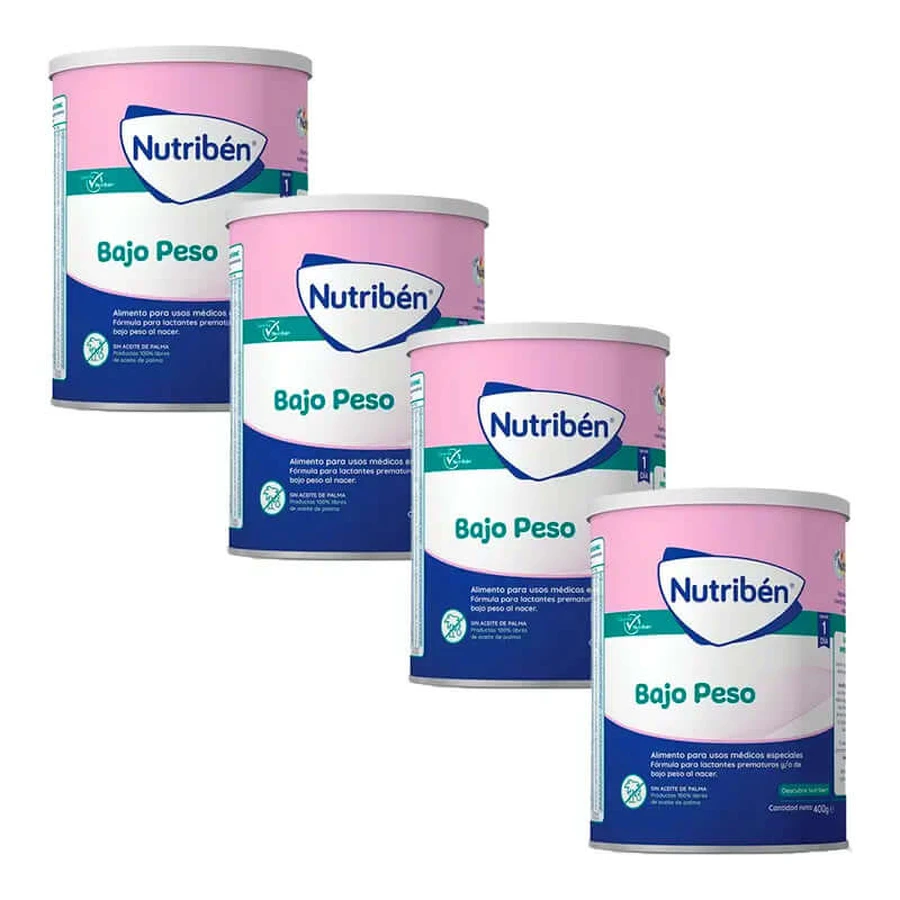 Nutribén Lapte cu greutate redusă, 4 X 400 grame