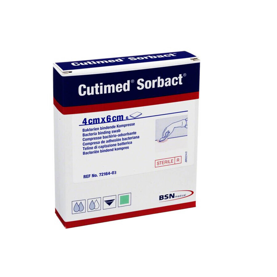 Comprese Cutimed Sorbact, 4 cm x 6 cm, BSN Medical