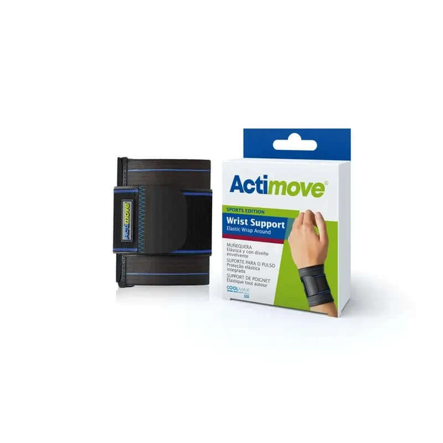 Actimove Muñequera Elástica Ajustable, Talla Universal