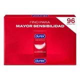 Durex Soft Sensitive Kondome für erhöhte Sensibilität, Packung mit 96 Stück.