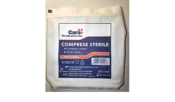 Sterile Tampons, Cara, 10x10 cm, 1 Stück Labormed