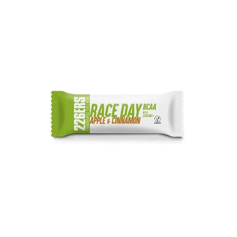 226Ers Race Day Bar - Bcaa Veganer Apfel & Zimt Energie-Riegel, 40 Gramm