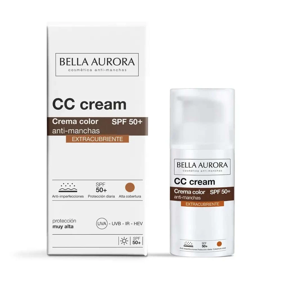 Bella Aurora Cc Cream Spf50+ Extra Acoperire, 30 ml