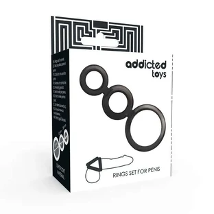 Zestaw pierścieni na penisa i jądra Addicted Toys - wędzony