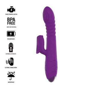 Intensiver Iggy Multifunktions-Vibrator mit Klitoris-Stimulator, wiederaufladbar, lila