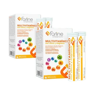 Farline Multivitamine, 2 pachete x 30 comprimate efervescente