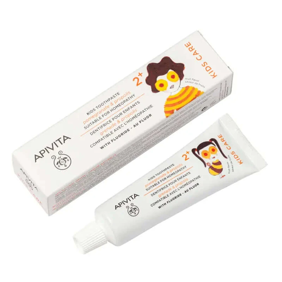 APIVITA Pastă de dinți pentru copii cu rodie și propolis