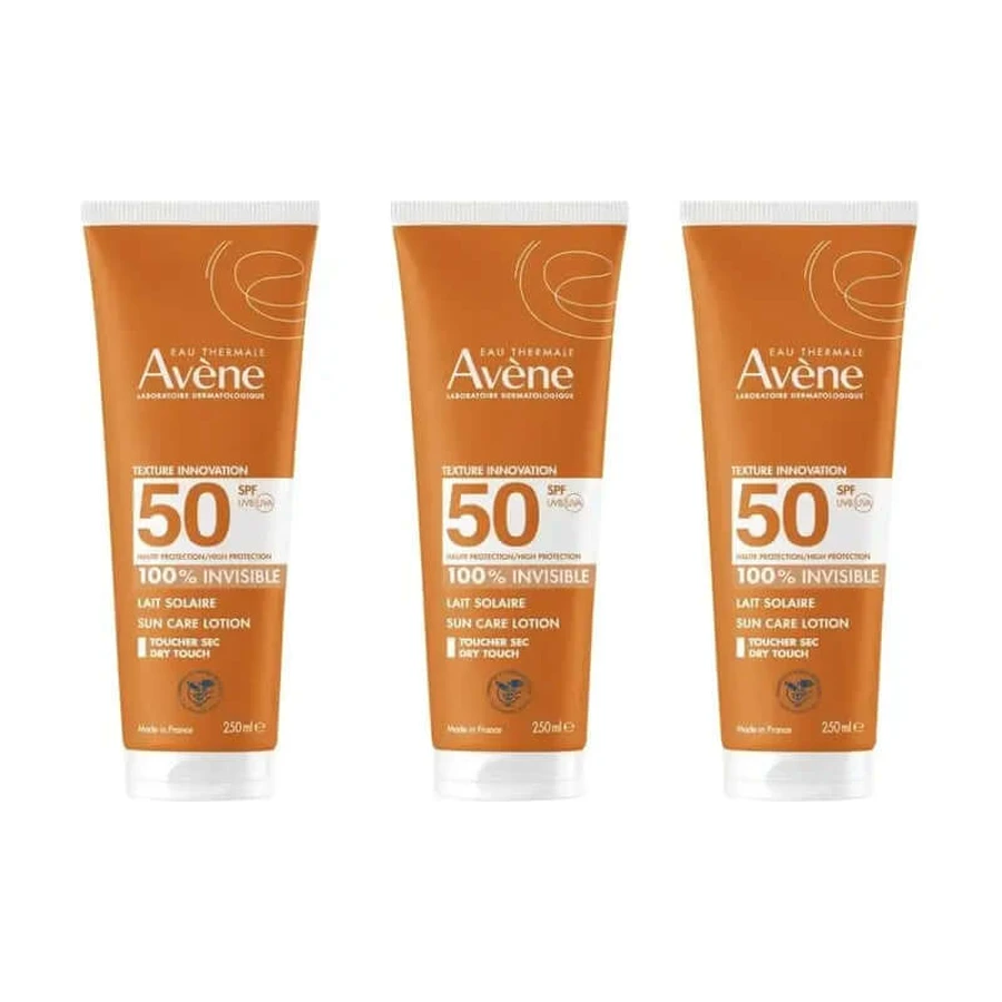 Avène Mleczko przeciwsłoneczne Spf50+, 3 x 250 ml: ceny i cechy