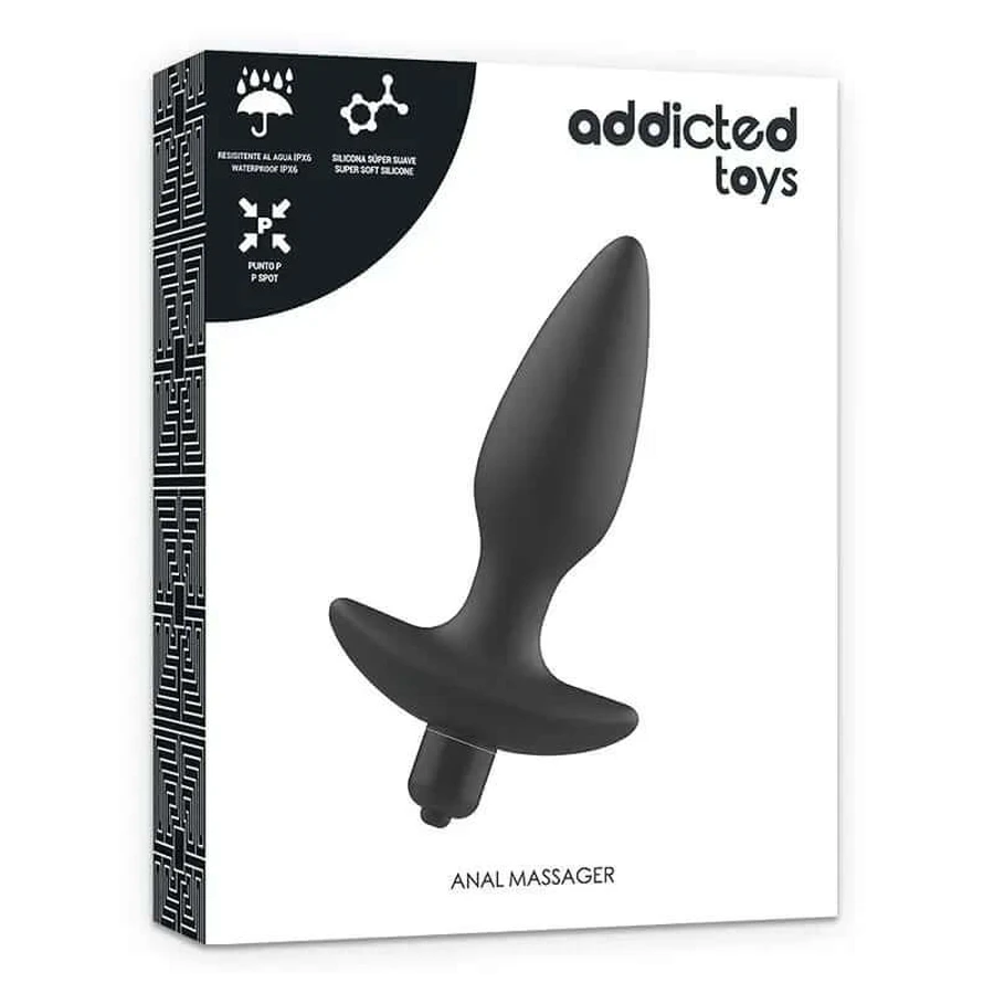 Addicted Toys Masażer analny z wibracjami czarny: ceny i cechy