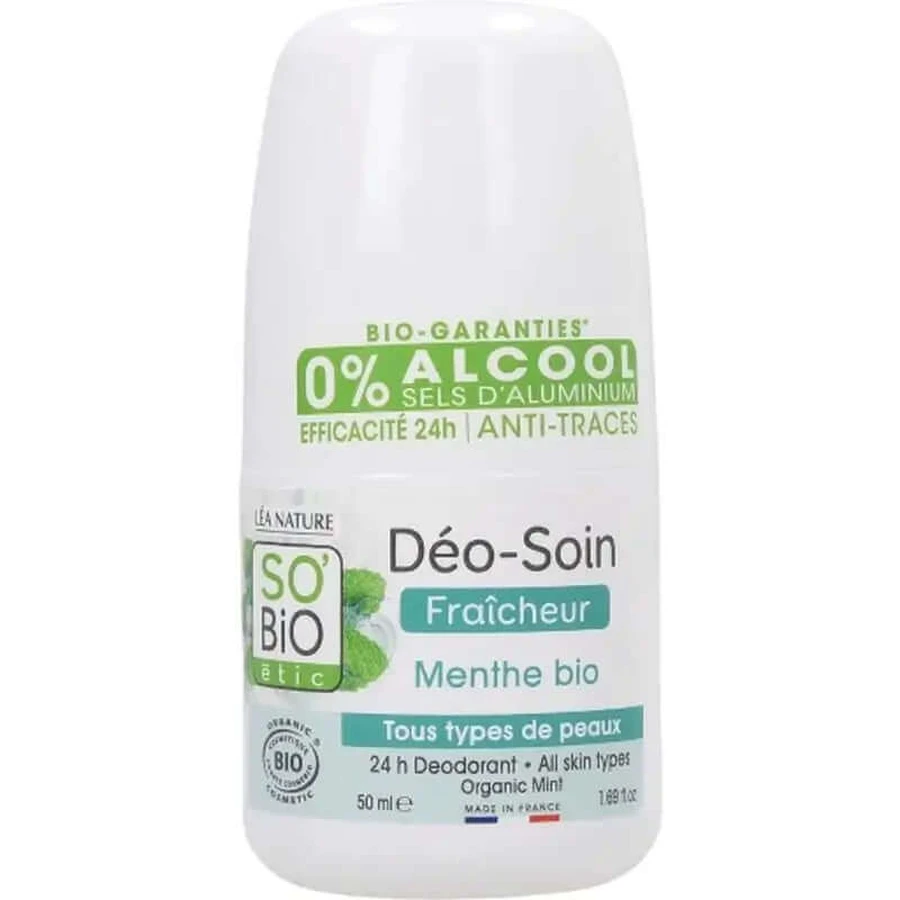 So'Bio Etic Deodorante Freschezza 24H Menta Piperita Roll-On 50Ml