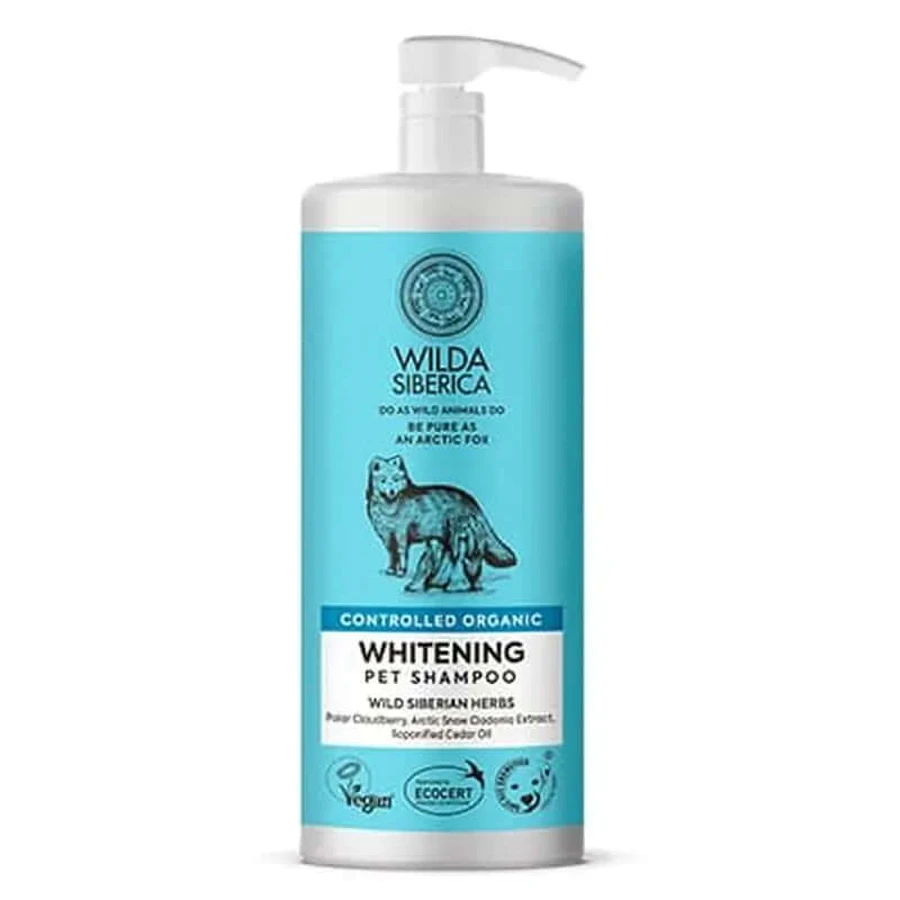 Wilda Siberica Champú Para Pelo Blanco Para Mascotas, 1L