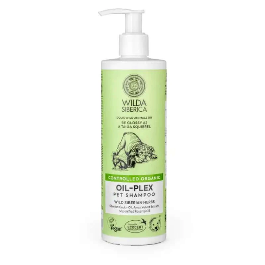 Wilda Siberica Champú Oil-Plex Para Mascotas, 400 Ml