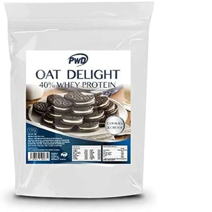 Pwd Oat Delight 40% Whey Protein Cookies & Cream Pojemnik 1,5 kg: ceny i cechy